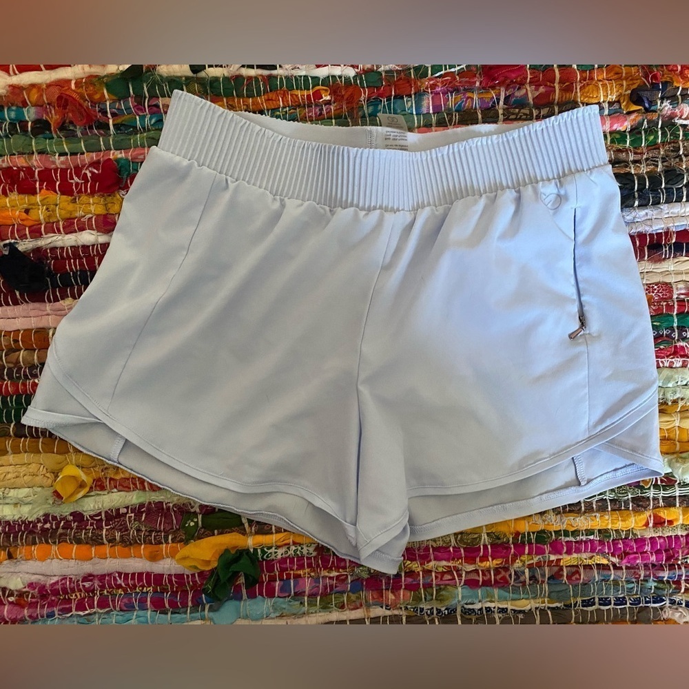 Cali Shorts, Size XS, Light Blue, elastic waist and pockets